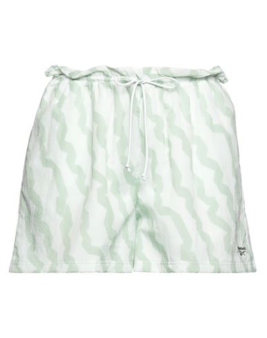 Reebok Woman Shorts & Bermuda Shorts Light Green Size 12 Polyamide