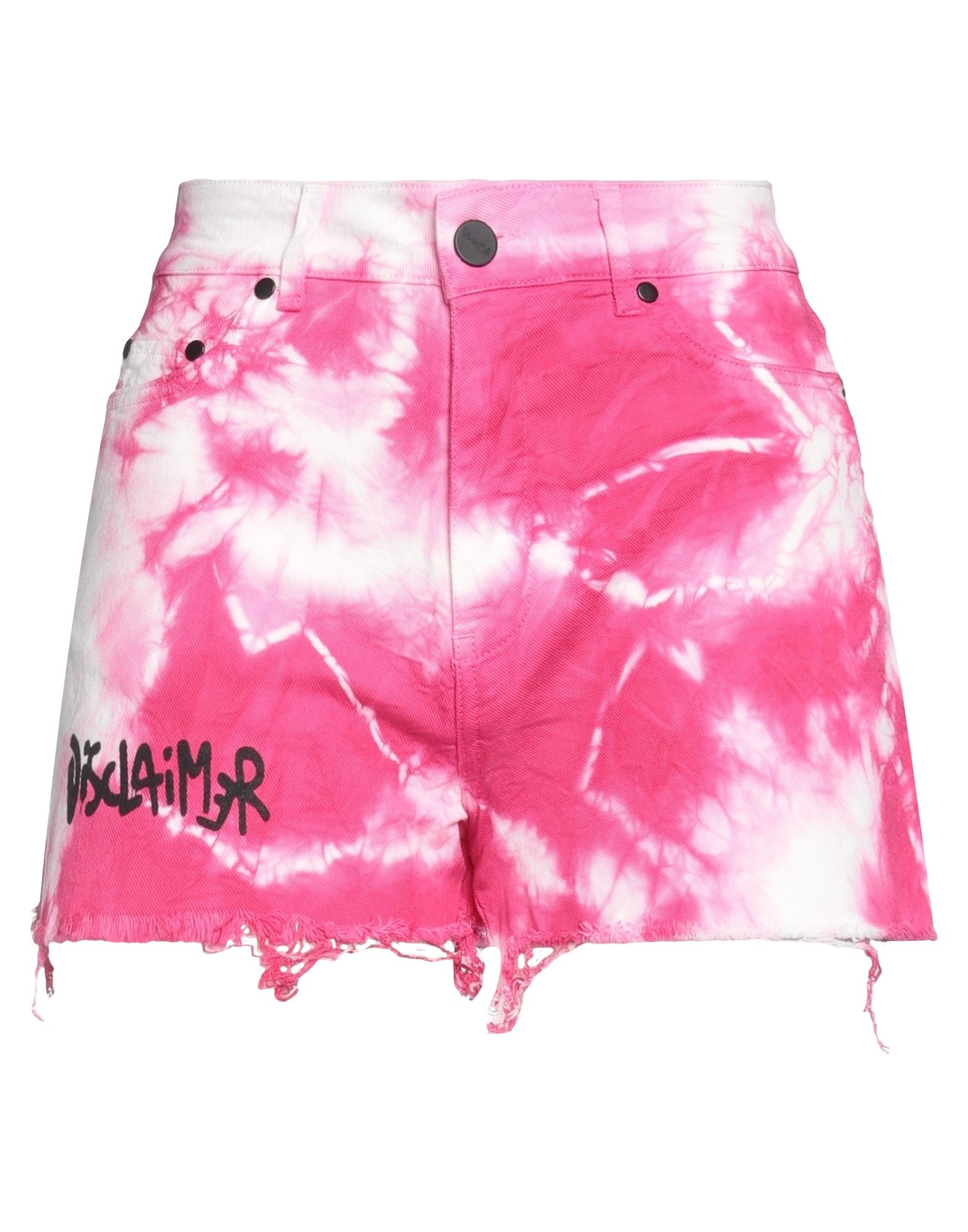 Disclaimer Woman Shorts & Bermuda Shorts Fuchsia Size 28 Cotton, Elastane In Pink