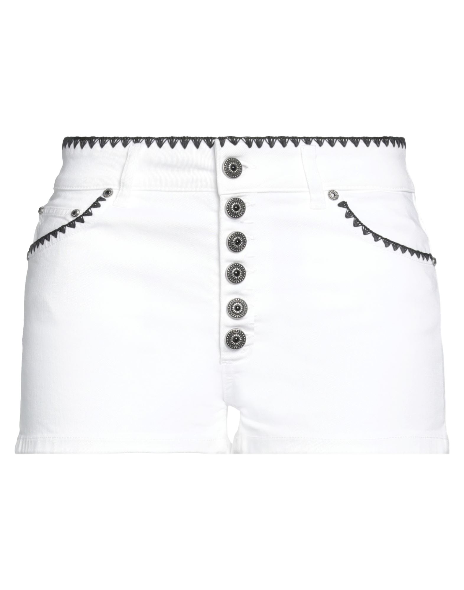 Shop Dondup Woman Shorts & Bermuda Shorts White Size 29 Cotton, Elastomultiester, Elastane