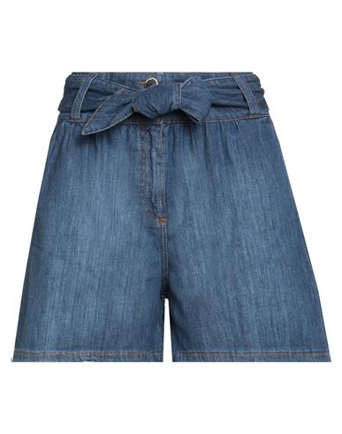 Nenette Woman Denim Shorts Blue Size 31 Organic Cotton, Elastomultiester, Elastane
