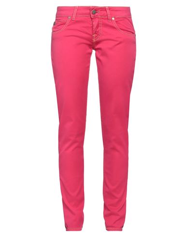 Maison Clochard Woman Pants Fuchsia Size 28 Cotton, Lycra In Pink