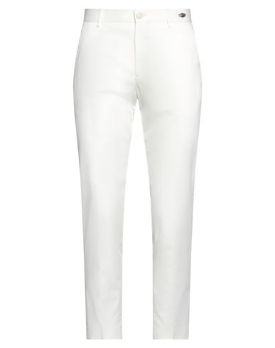 Tagliatore Man Pants Ivory Size 30 Cotton, Elastane In White