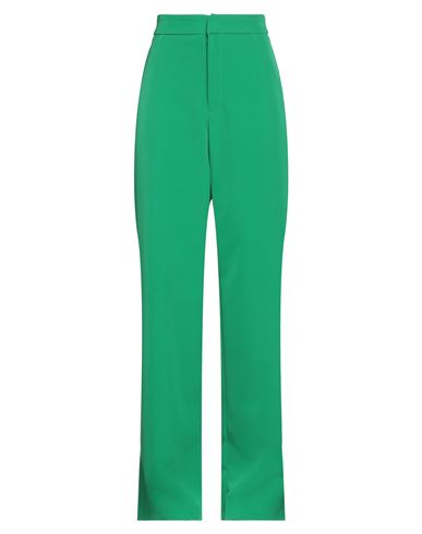 Silence Limited Woman Pants Green Size M Polyester, Elastane