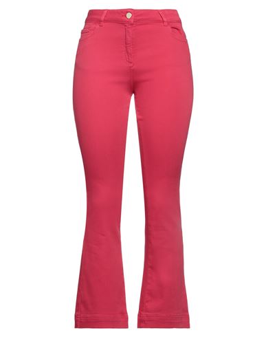Shop Nenette Woman Jeans Red Size 31 Cotton, Elastomultiester, Elastane