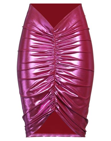 The Andamane Woman Midi Skirt Fuchsia Size 4 Polyamide, Elastane In Pink
