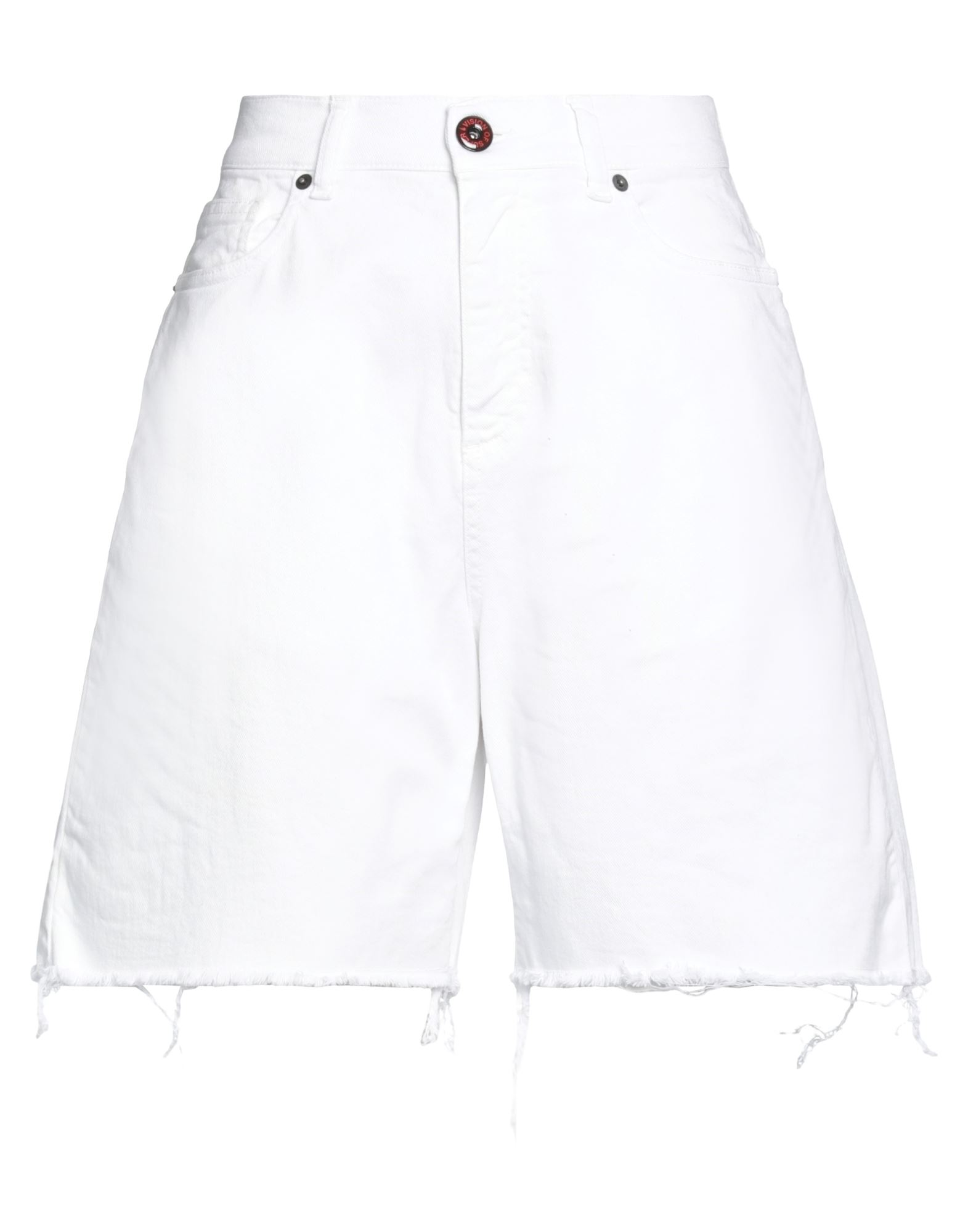 Shop Vision Of Super Woman Denim Shorts White Size 30 Cotton, Elastane