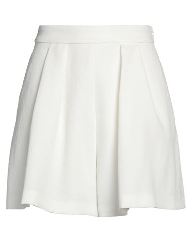 Emporio Armani Pleated Twill Shorts In White