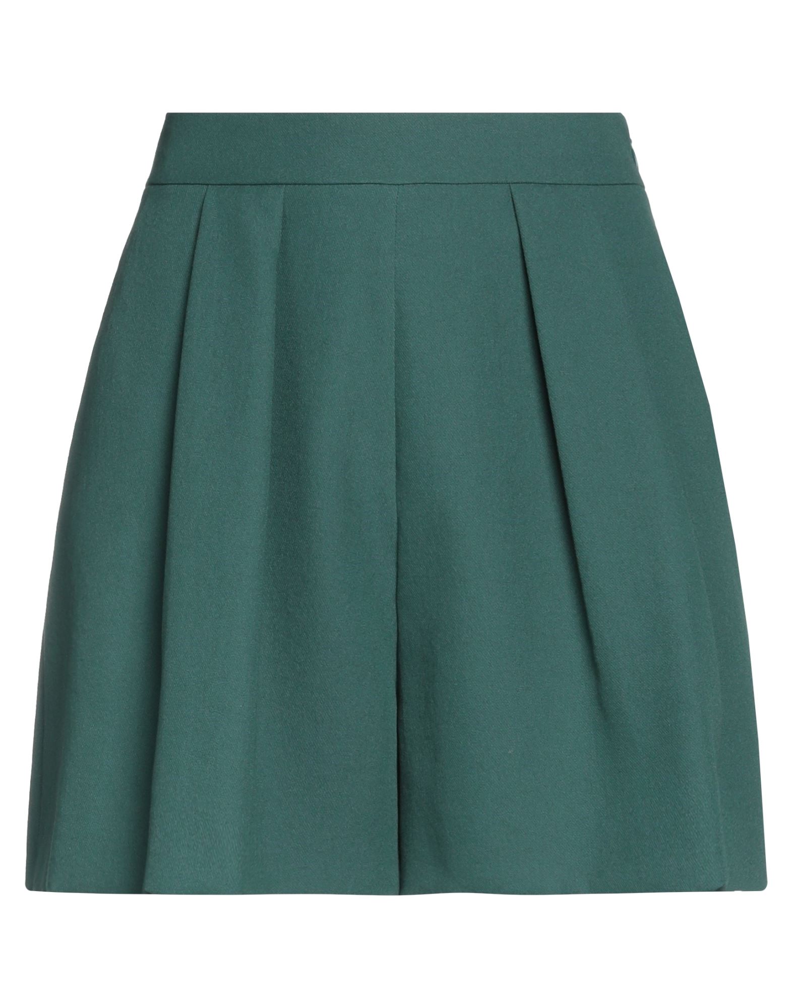 Emporio Armani Woman Shorts & Bermuda Shorts Dark Green Size 4 Polyester, Viscose