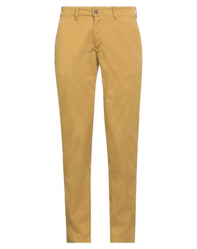 Exigo Man Pants Mustard Size 32 Cotton, Elastane In Yellow