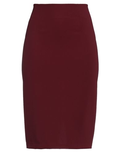 Mr Massimo Rebecchi Woman Midi Skirt Burgundy Size M Polyester, Elastane In Red