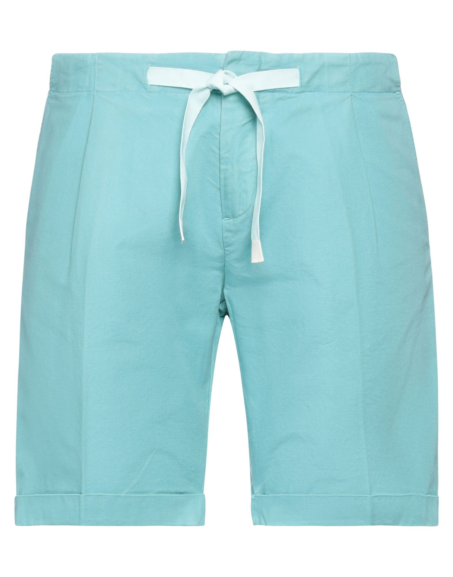 Entre Amis Man Shorts & Bermuda Shorts Turquoise Size 36 Cotton In Blue