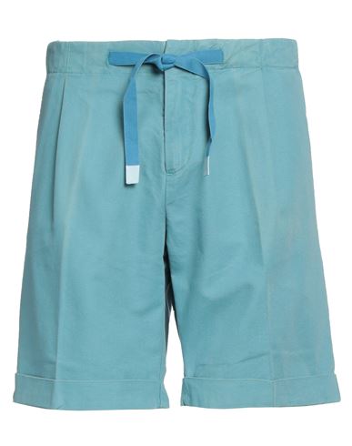 Entre Amis Man Shorts & Bermuda Shorts Light Blue Size 34 Cotton
