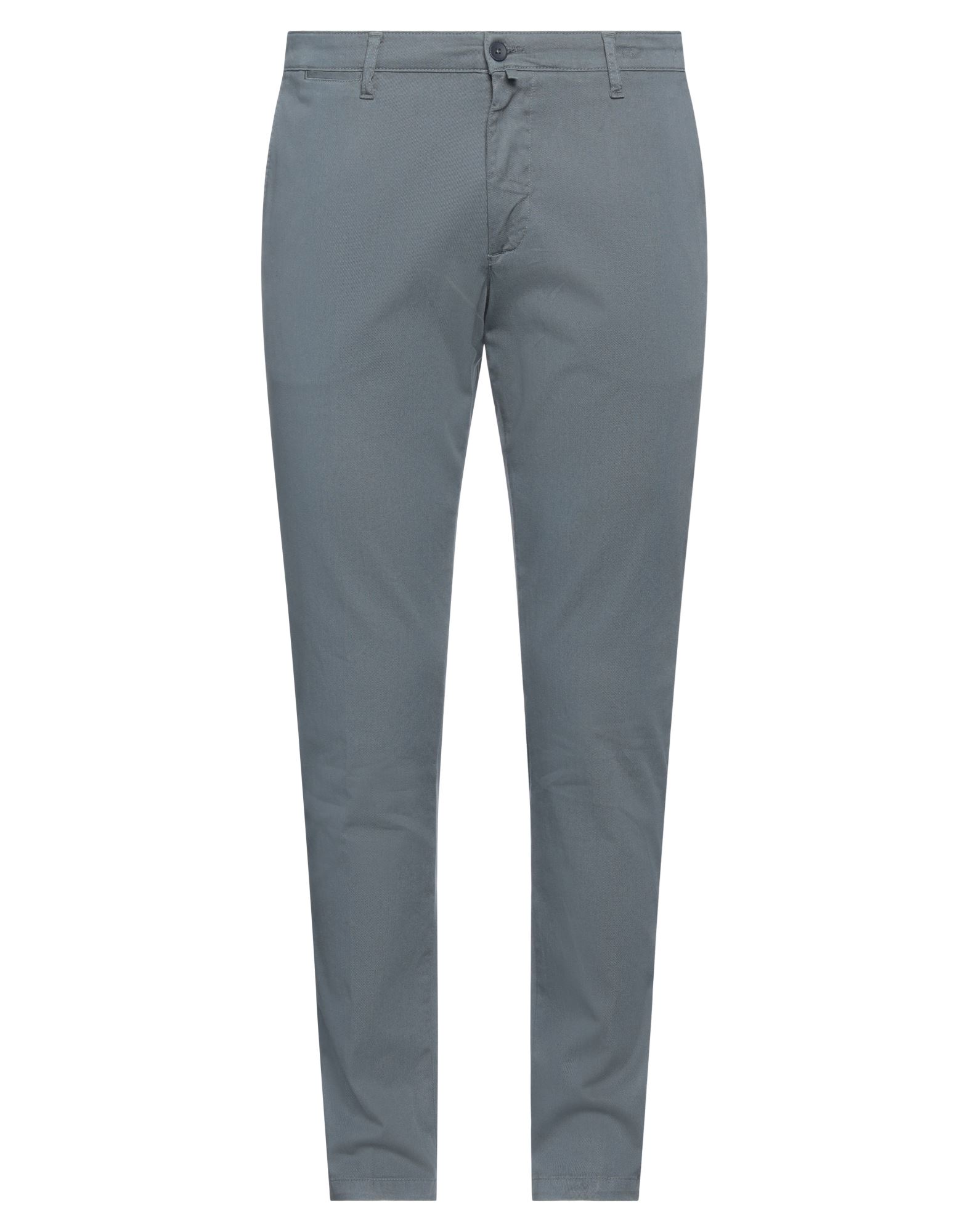 Asquani® Asquani Man Pants Lead Size 40 Cotton, Elastane In Grey