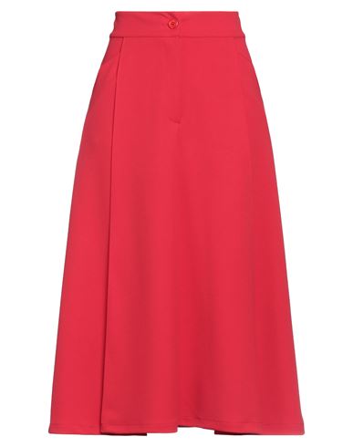 No-nà Woman Midi Skirt Red Size Xs Polyester, Elastane