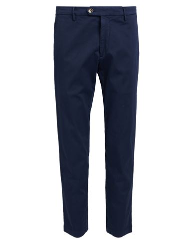 Michael Coal Man Pants Navy Blue Size 38 Cotton, Elastane In Navy Blue