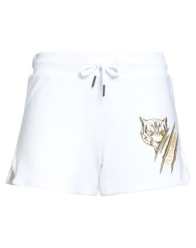 Plein Sport Woman Shorts & Bermuda Shorts White Size Xl Cotton, Elastane