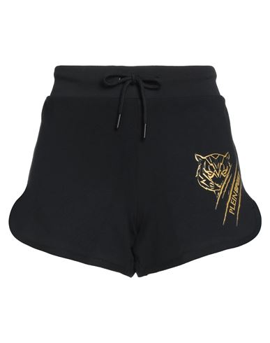 Plein Sport Woman Shorts & Bermuda Shorts Black Size S Cotton, Elastane