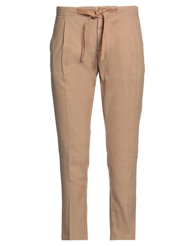 Entre Amis Man Pants Camel Size 36 Linen, Cotton, Elastane In Beige