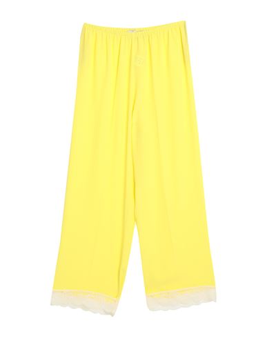 Jucca Woman Pants Yellow Size 8 Acetate, Silk, Polyamide