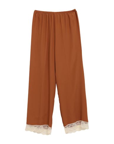 Jucca Woman Pants Brown Size 10 Acetate, Silk, Polyamide