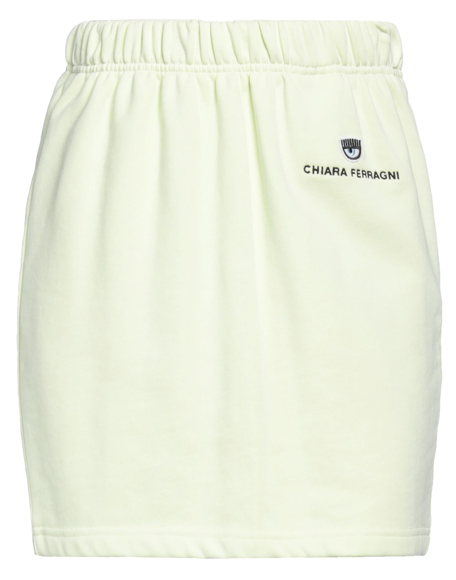 Shop Chiara Ferragni Woman Mini Skirt Acid Green Size M Cotton