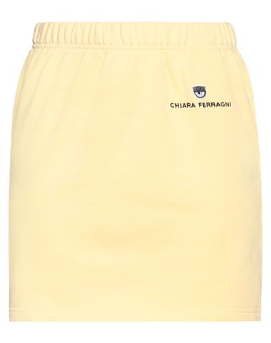 Chiara Ferragni Woman Mini Skirt Yellow Size M Cotton