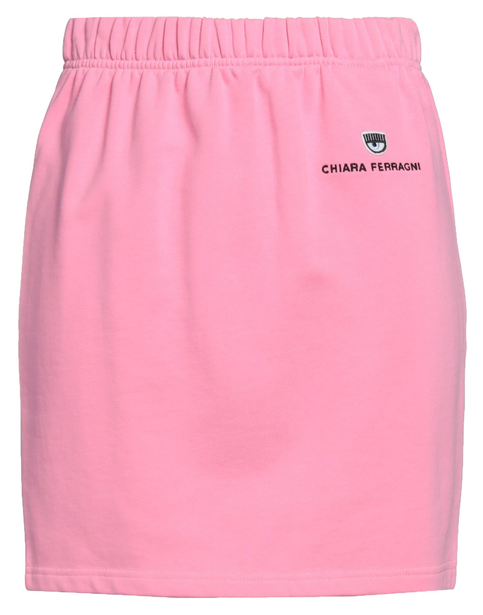 Shop Chiara Ferragni Woman Mini Skirt Pink Size Xl Cotton