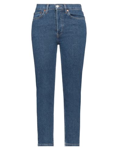 Re/done Woman Denim Pants Blue Size 27 Cotton, Polyester, Elastane In Blue