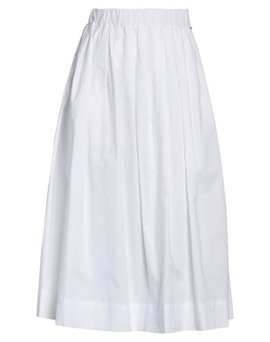Mdm Mademoiselle Du Monde Woman Midi Skirt White Size 6 Cotton