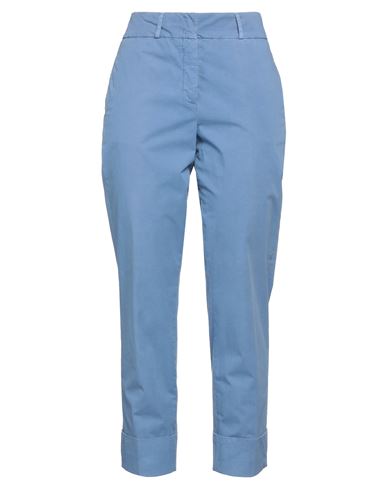 Peserico Woman Pants Light Blue Size 6 Cotton, Elastane