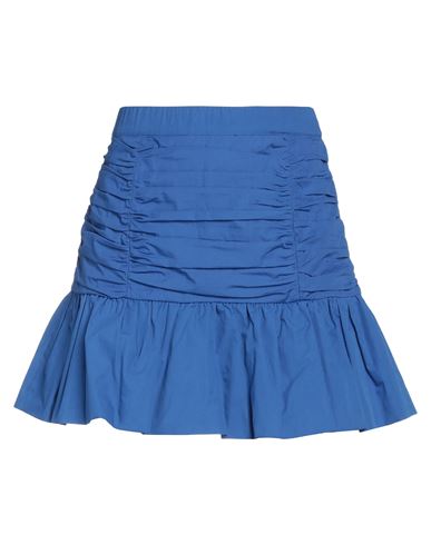 Desigual Woman Mini Skirt Azure Size Xs Cotton In Blue