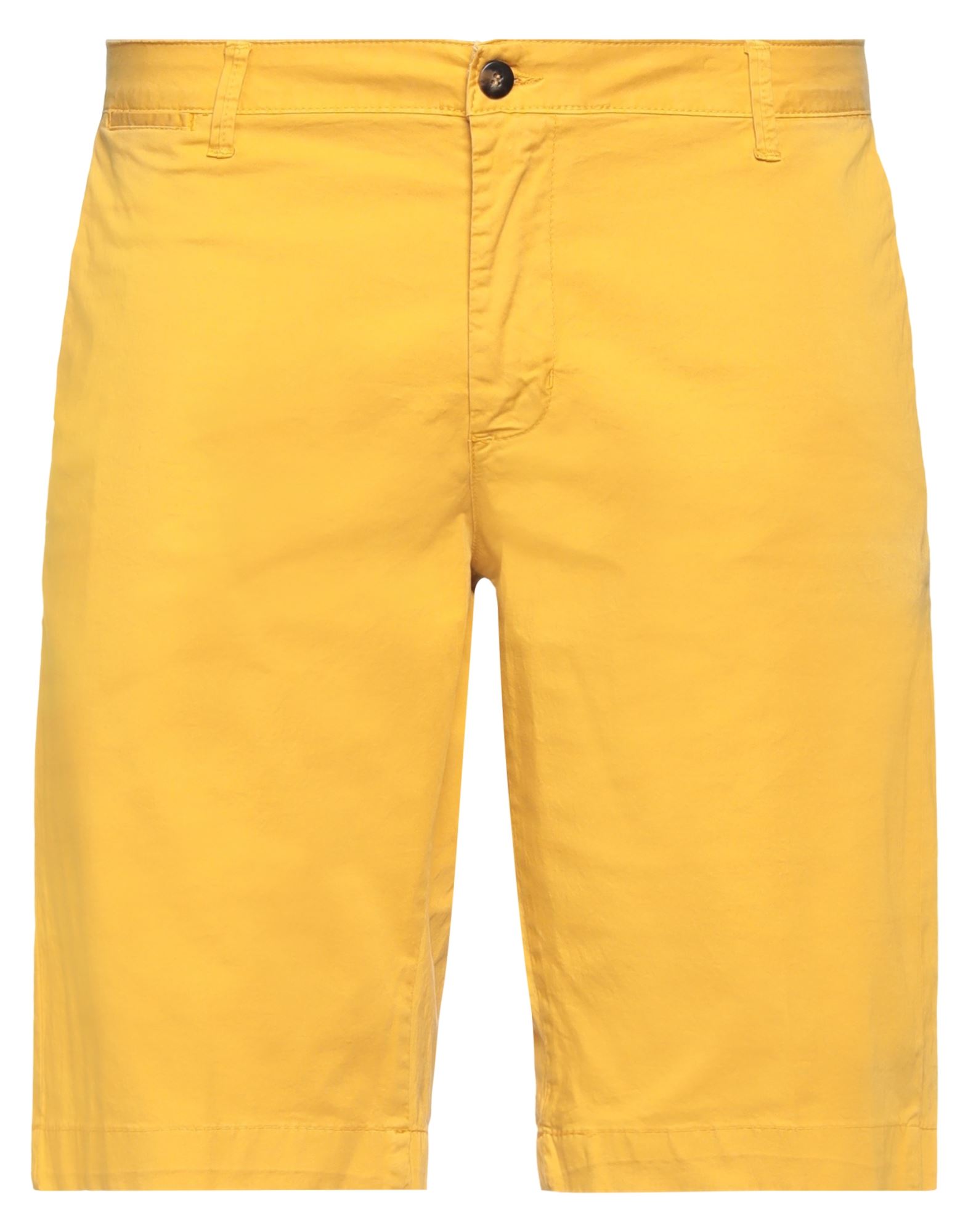 Groowe Man Shorts & Bermuda Shorts Ocher Size 40 Cotton, Elastane In Yellow
