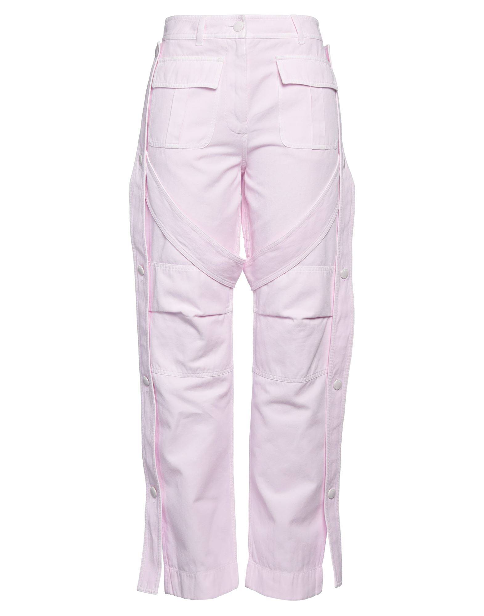 Shop Burberry Woman Jeans Pink Size 4 Cotton, Linen