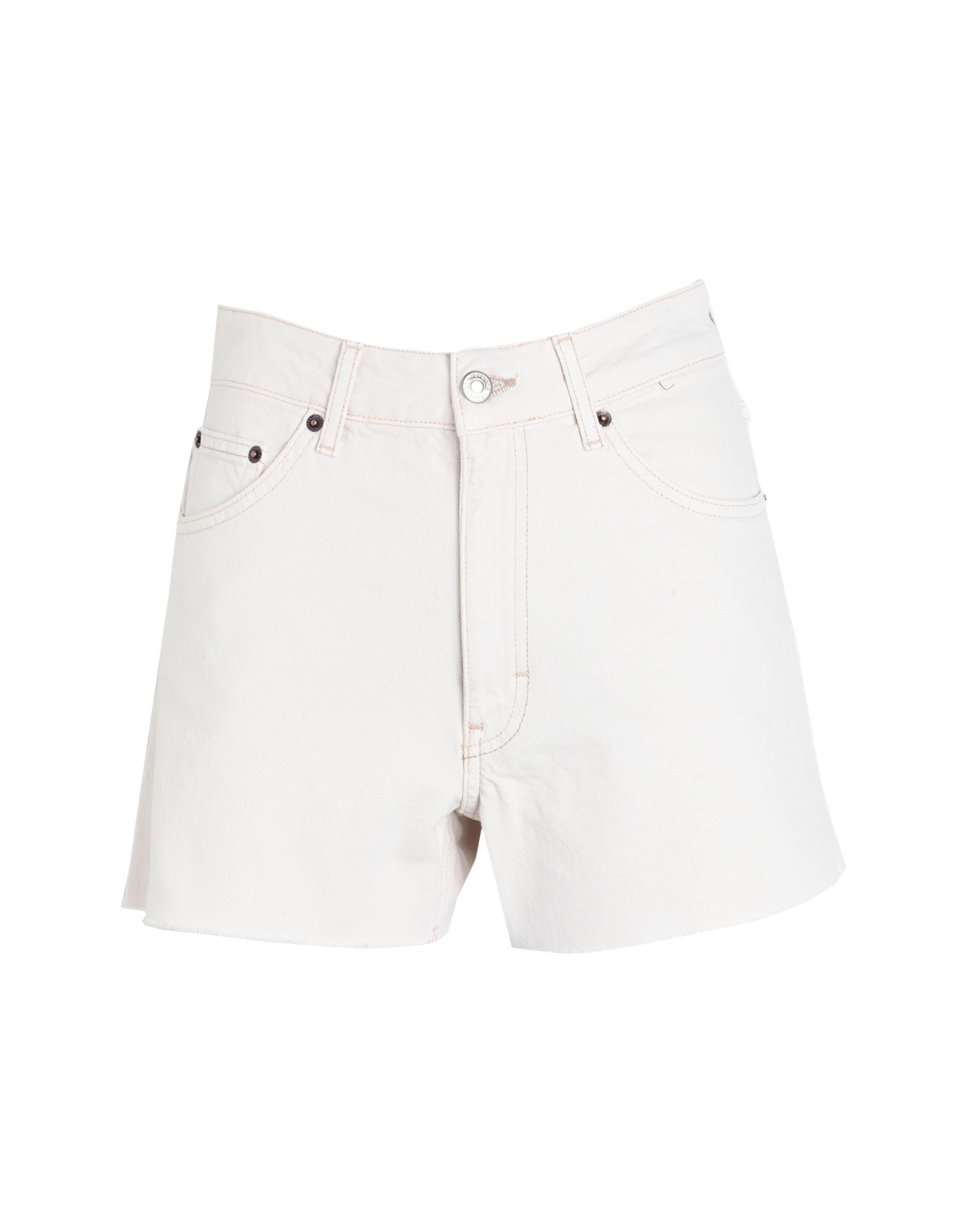 Topshop Premium Mom Shorts In White