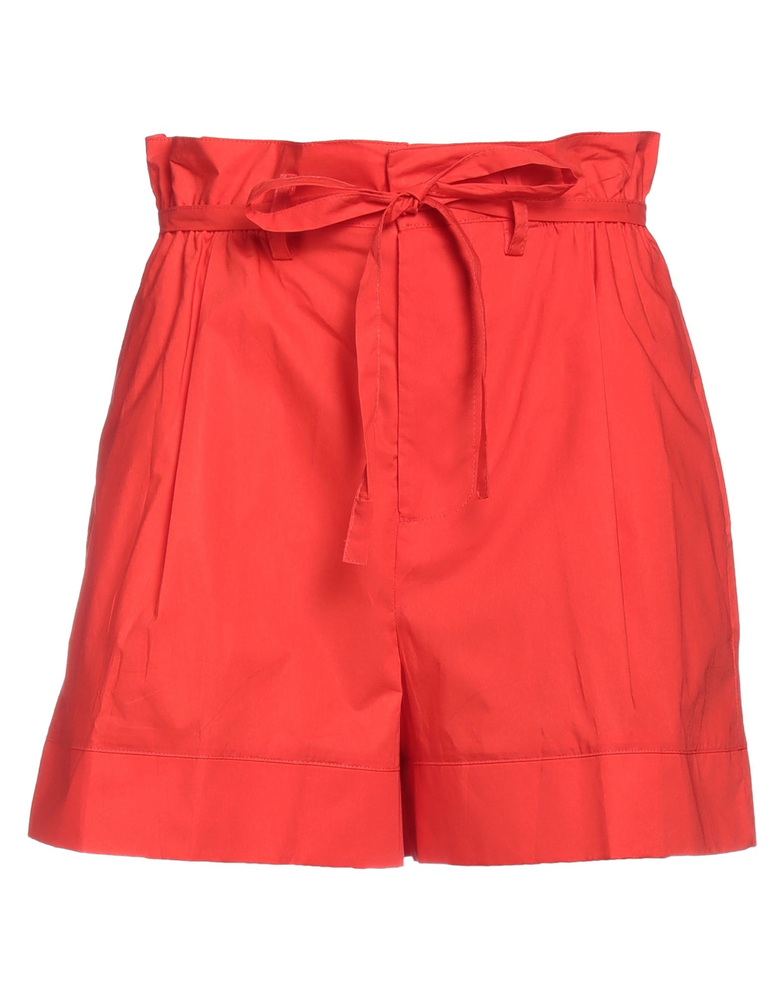 Jucca Woman Shorts & Bermuda Shorts Tomato Red Size 8 Cotton