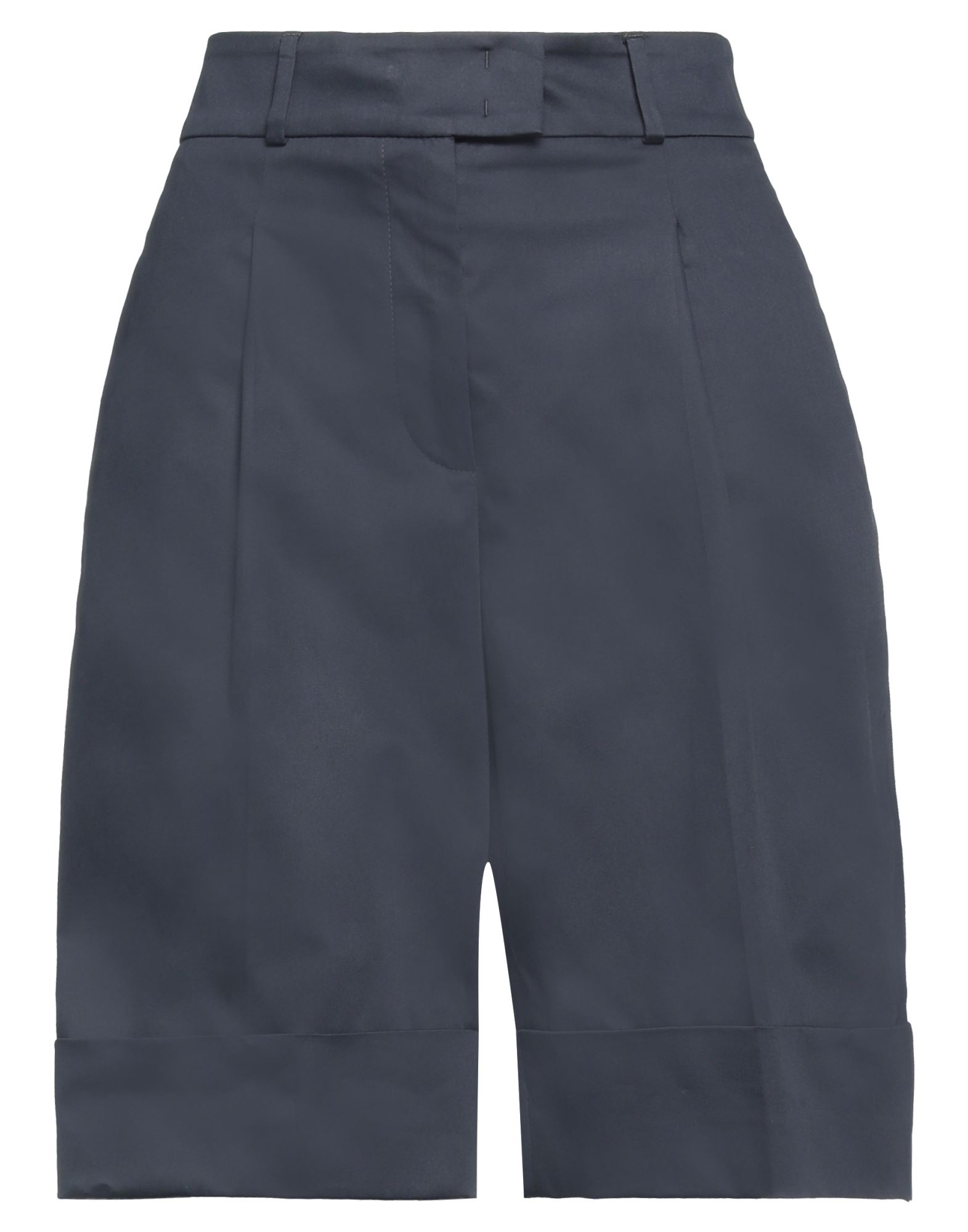 Peserico Woman Shorts & Bermuda Shorts Midnight Blue Size 10 Cotton, Elastane