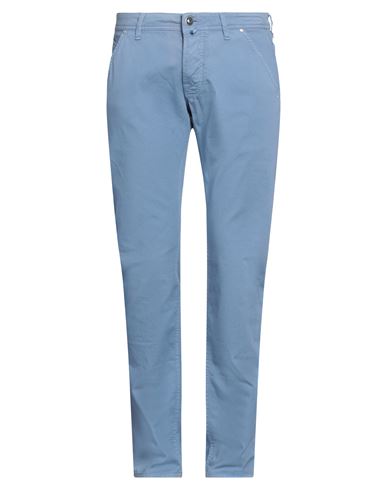 Jacob Cohёn Man Pants Sky Blue Size 31 Cotton, Elastane In Blue