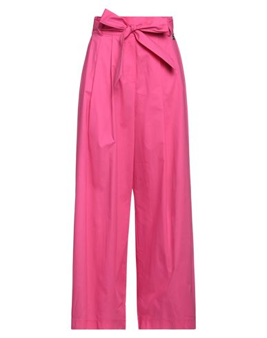 Mdm Mademoiselle Du Monde Woman Pants Fuchsia Size 8 Viscose, Linen In Pink