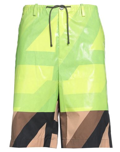 Dries Van Noten Man Shorts & Bermuda Shorts Acid Green Size 38 Polyamide