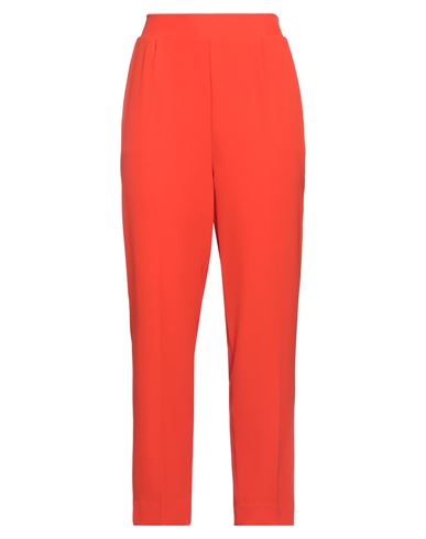 Siste's Woman Pants Orange Size M Polyester, Elastane