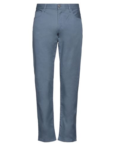 Giorgio Armani Man Pants Slate Blue Size 34 Cotton, Elastane
