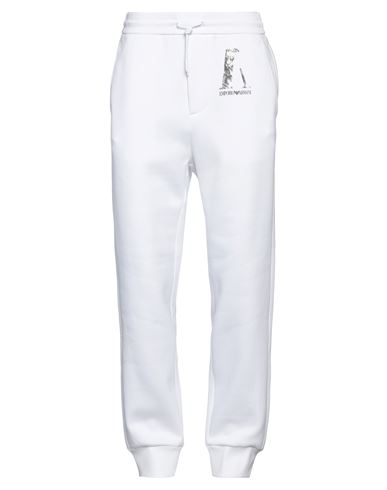 Emporio Armani Man Pants White Size Xxxl Cotton, Polyester, Elastane