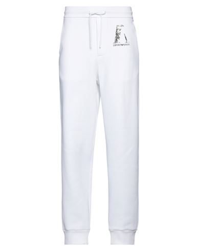 Emporio Armani Man Pants Off White Size L Cotton, Polyester