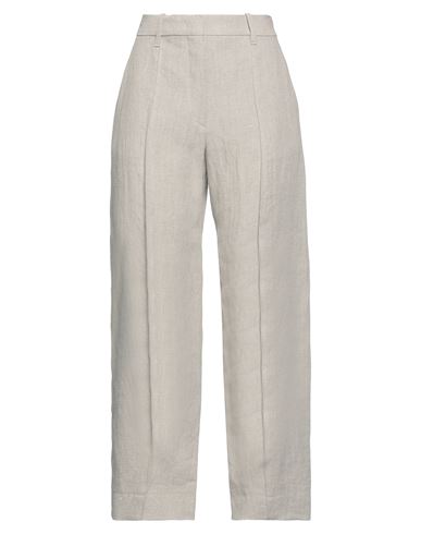 Shop Emporio Armani Woman Pants Dove Grey Size 10 Linen