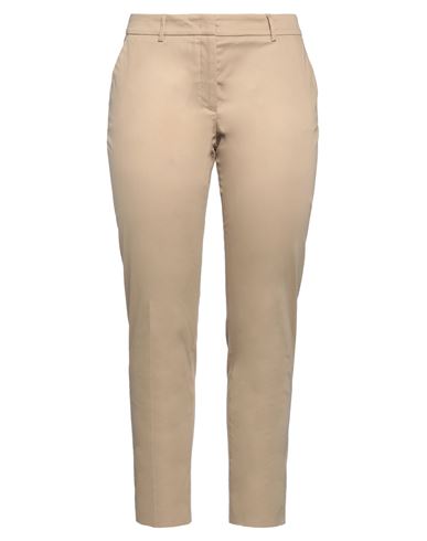 Peserico Woman Pants Sand Size 14 Cotton, Elastane In Beige