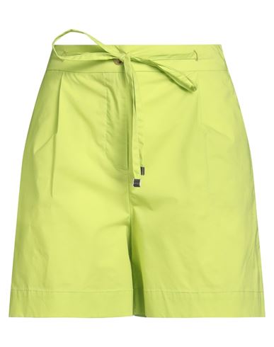 Kartika Woman Shorts & Bermuda Shorts Lime Green Size 6 Cotton, Polyamide, Elastane