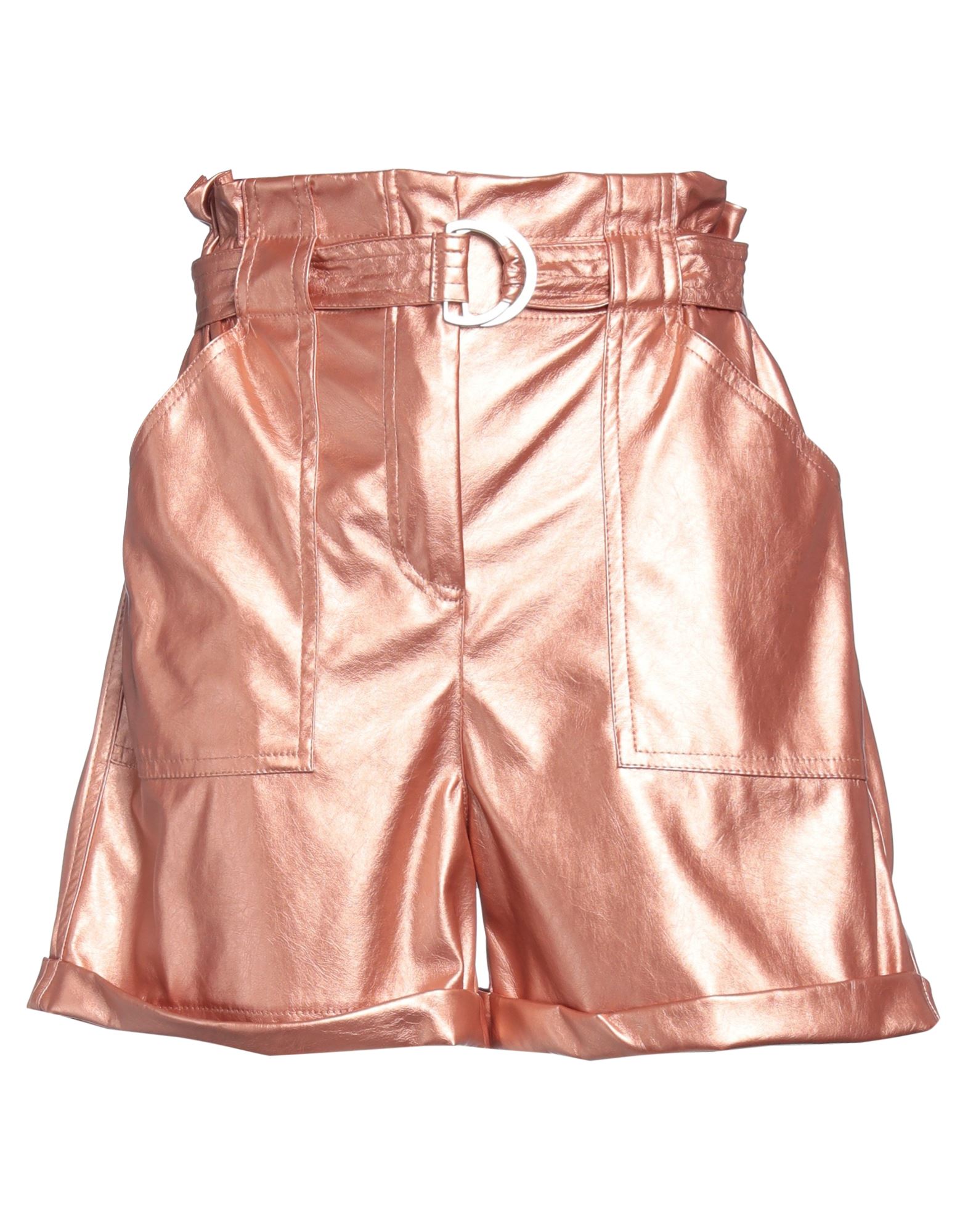 Shop Kaos Jeans Woman Shorts & Bermuda Shorts Copper Size 6 Pes - Polyethersulfone, Polyurethane In Orange