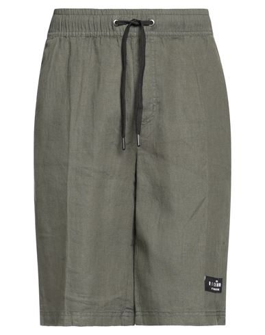 John Richmond Man Shorts & Bermuda Shorts Military Green Size S Linen