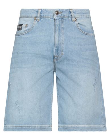 Versace Jeans Couture Man Denim Shorts Blue Size 30 Cotton, Elastane