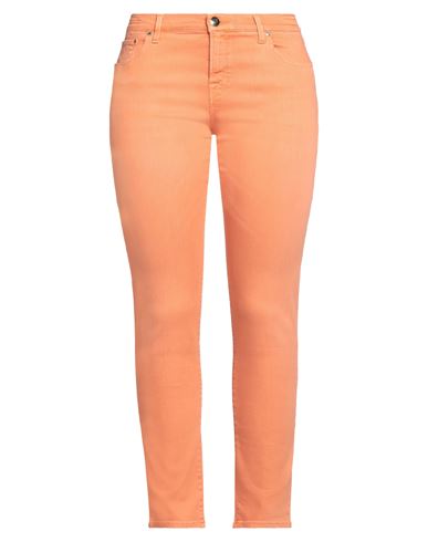 Jacob Cohёn Woman Jeans Orange Size 29 Lyocell, Cotton, Polyester, Elastane